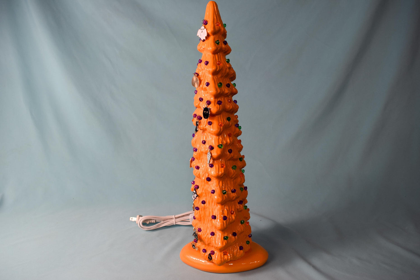 Pumpkin Orange Light Up Halloween Charm Tree