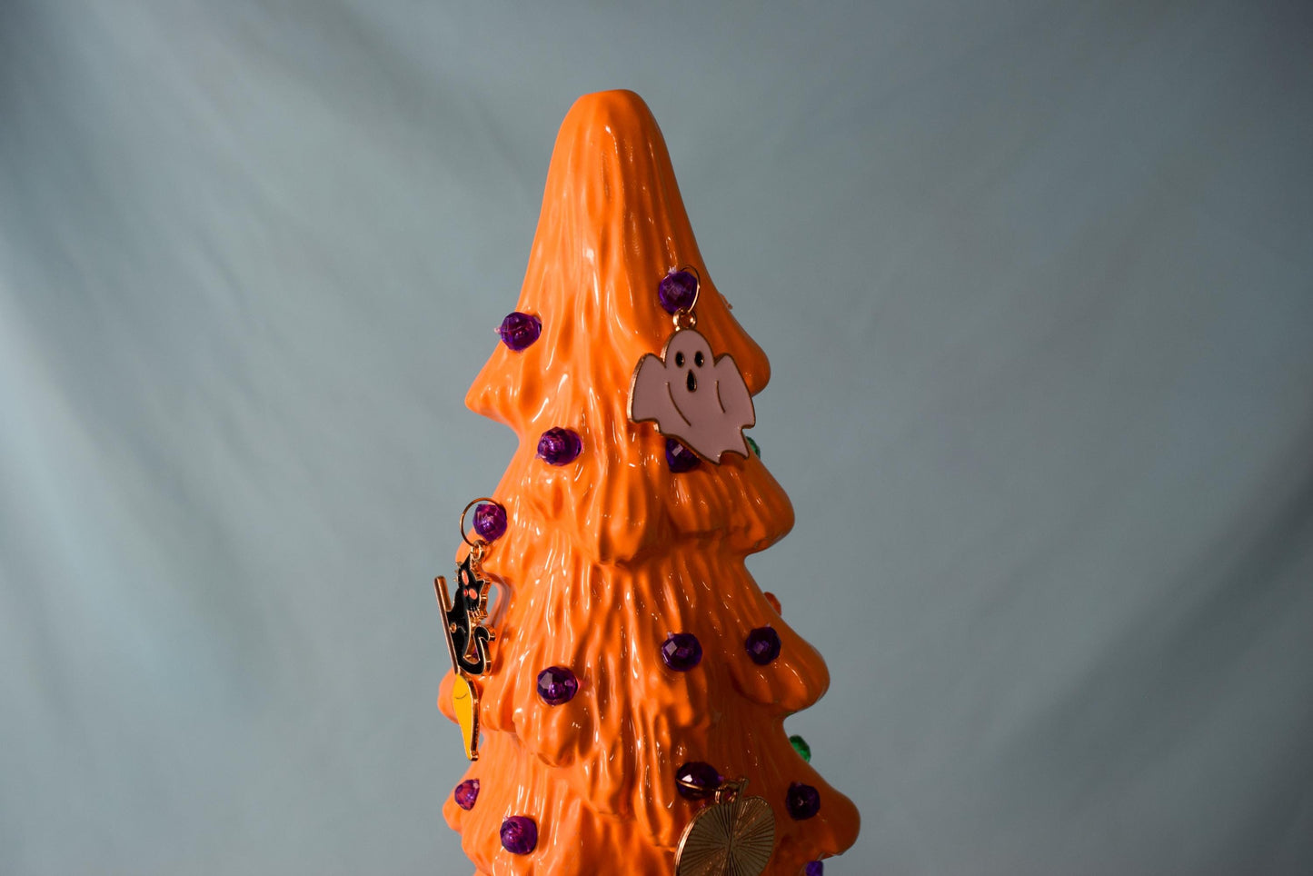 Pumpkin Orange Light Up Halloween Charm Tree