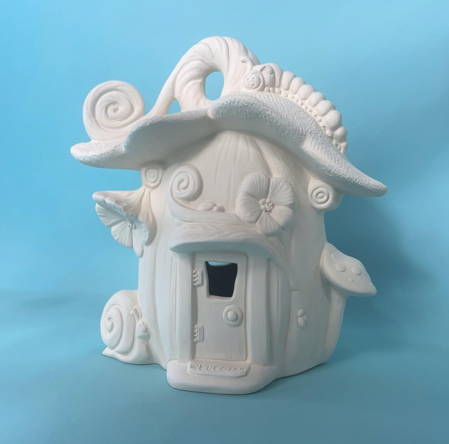 5 Ceramic Bisque Fairy Houses | Do It Yourself Ceramics - Painting Project - Unfinished Ceramics | Paint Party | Bisque Finish Yourself