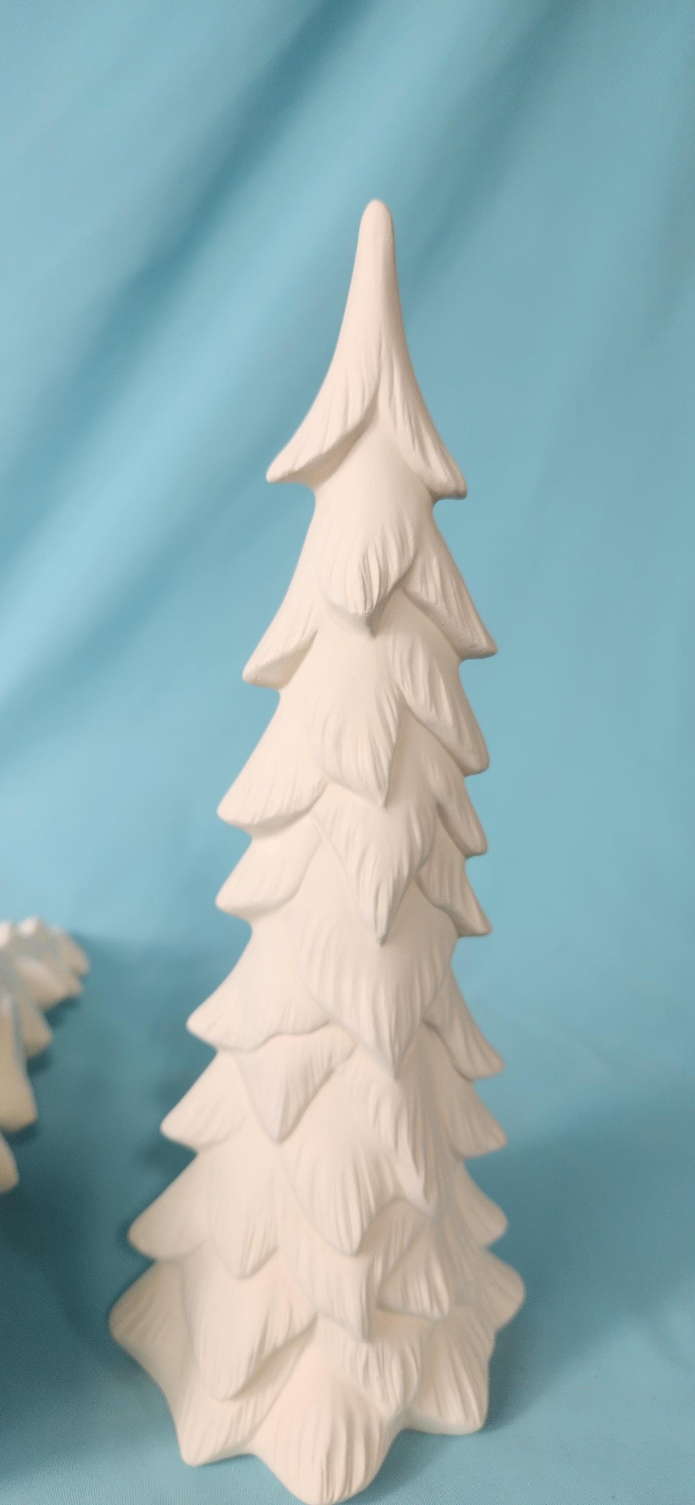 Ready To Paint | Select Your Size | Wispy Bisque Trees | Heirloom Ceramic Tree | Winter Holiday Decor | Night Light