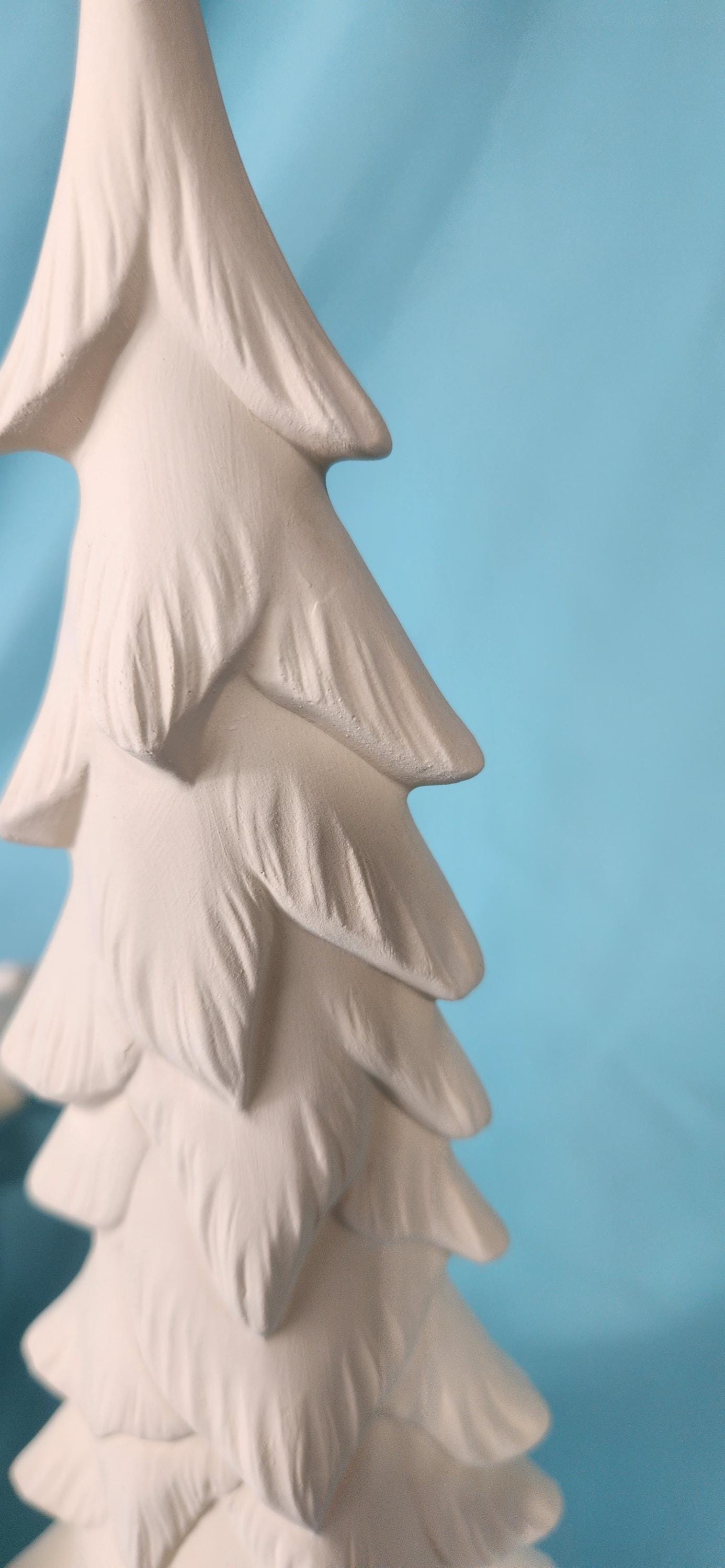 Ready To Paint | Select Your Size | Wispy Bisque Trees | Heirloom Ceramic Tree | Winter Holiday Decor | Night Light