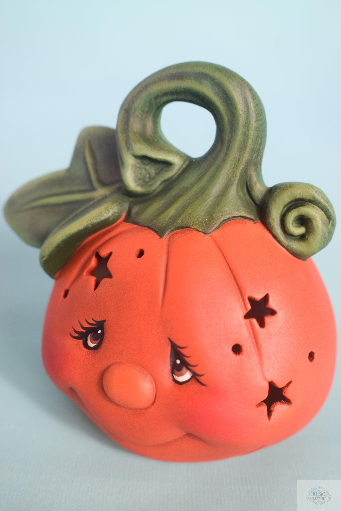 Pumpkin | Tea Light Lantern - Teresa&#39;s Ceramics