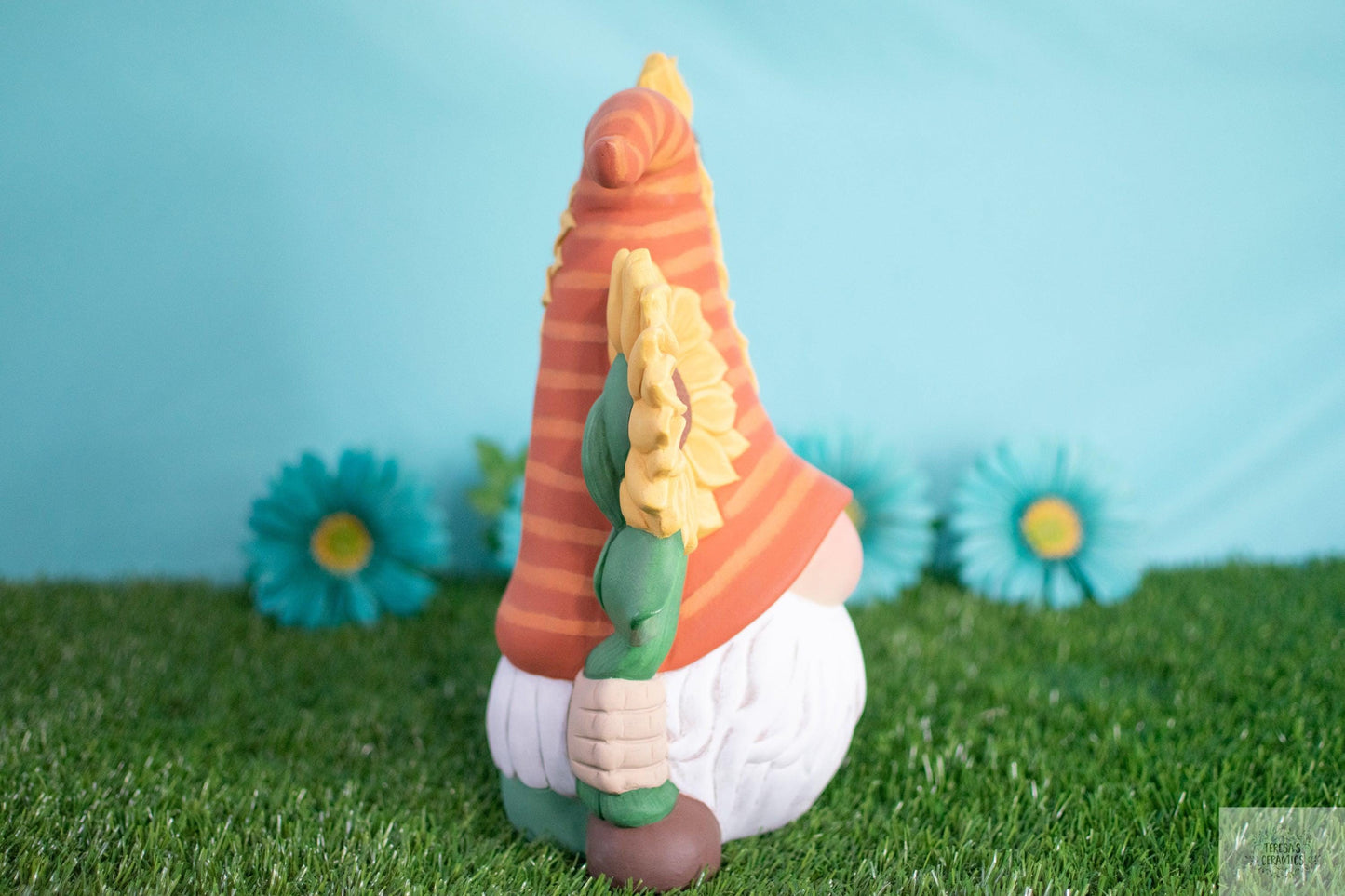 Sunflower Gnome | Large Garden Gnome | Sunny The Gnome - Teresa&#39;s Ceramics