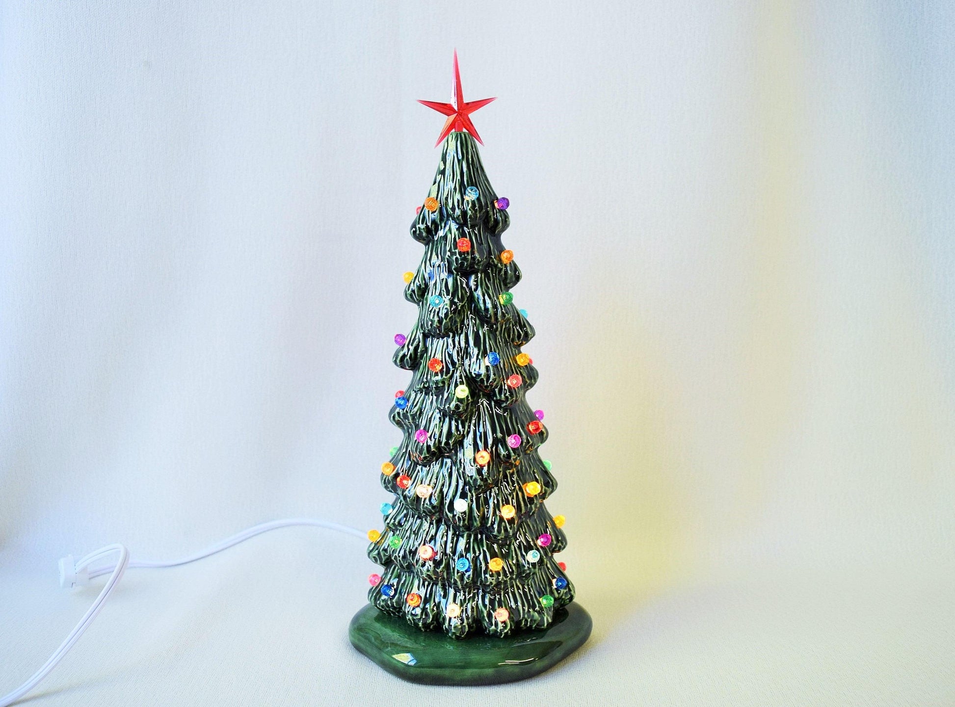 Ceramic Christmas tree in bisque - Slim Christmas Tree - 9 inches tall -  Tree - Ready to paint - Painting project - DIY ceramics - Teresa&#39;s Ceramics