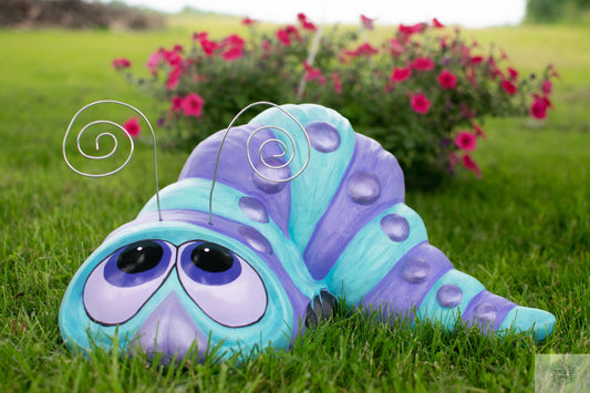 Giant Garden Wormy | Garden Worm Statue | Ceramic Patio Statue - Teresa&#39;s Ceramics