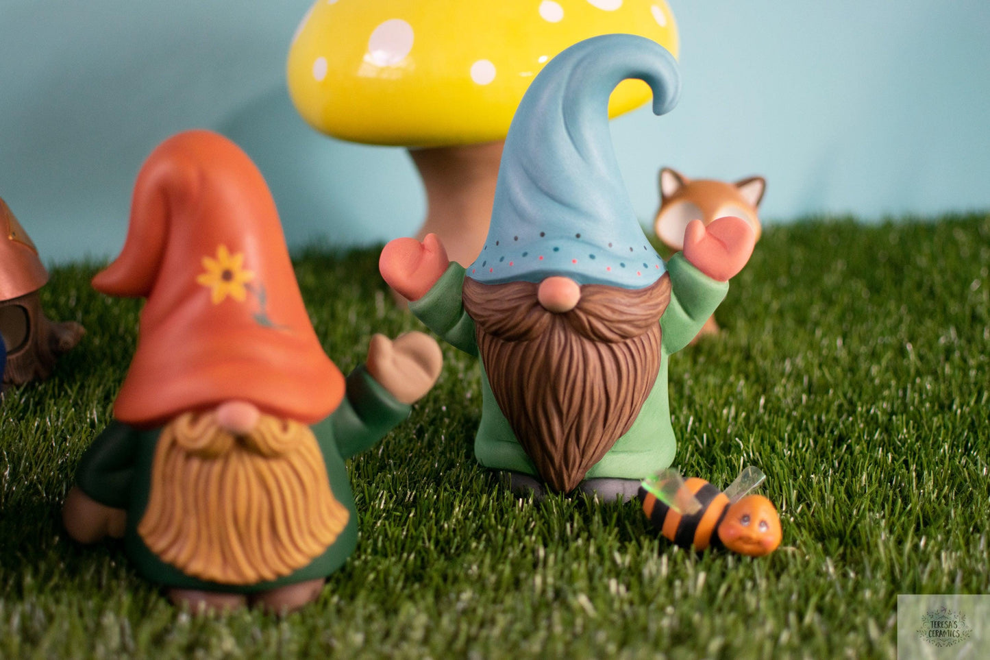 Whimsical Garden Gnomes | Woodland Garden Gnomes | Select Your Style - Teresa&#39;s Ceramics