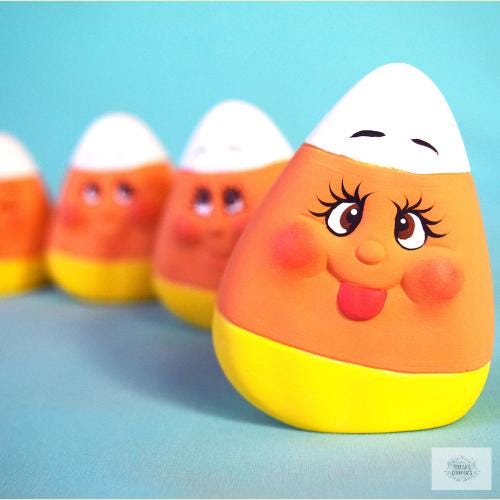 Candy Corn Cuties | Halloween Candy Decor - Teresa&#39;s Ceramics