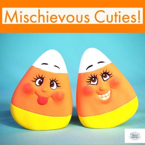 Candy Corn Cuties | Halloween Candy Decor - Teresa&#39;s Ceramics