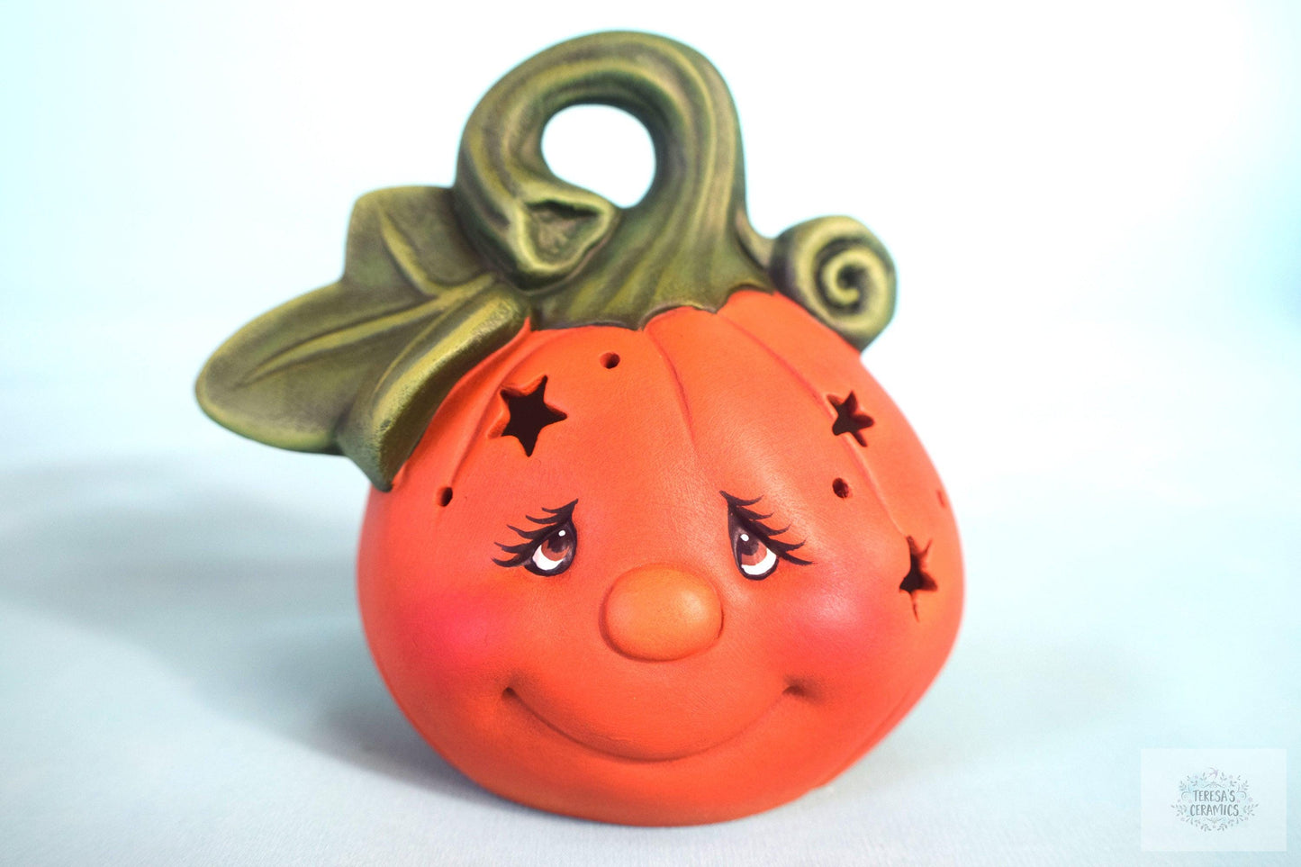 Pumpkin | Tea Light Lantern - Teresa&#39;s Ceramics