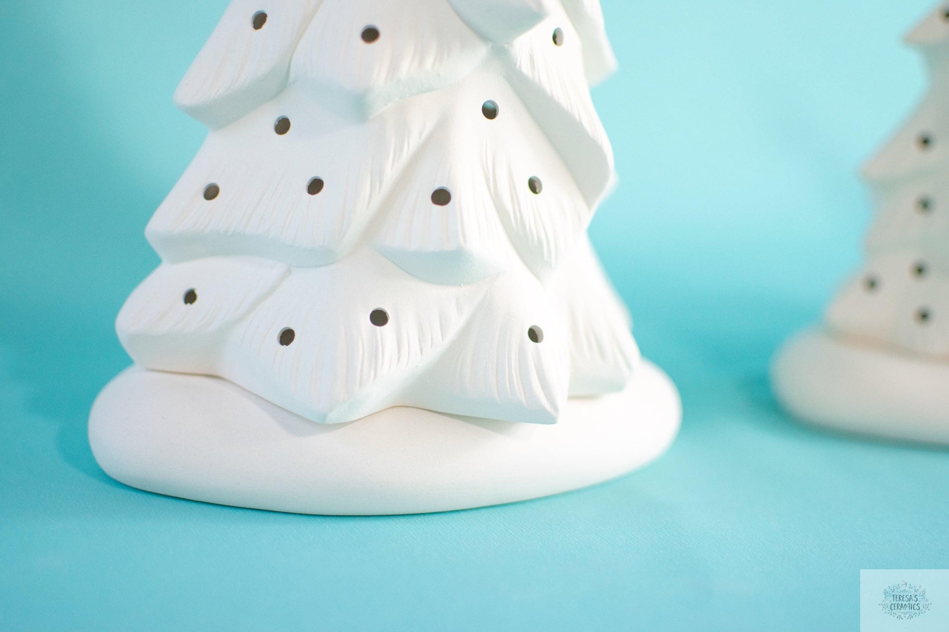 Bisque Wispy Tree | Ceramic Christmas Tree | DIY Gift Idea | Select Your Size + Style - Teresa&#39;s Ceramics