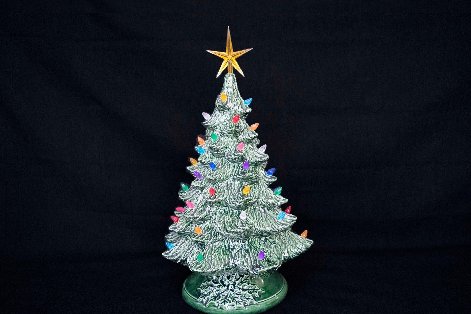 Vintage Style Ceramic Christmas Tree | Bisque | DIY 16&quot; - Teresa&#39;s Ceramics