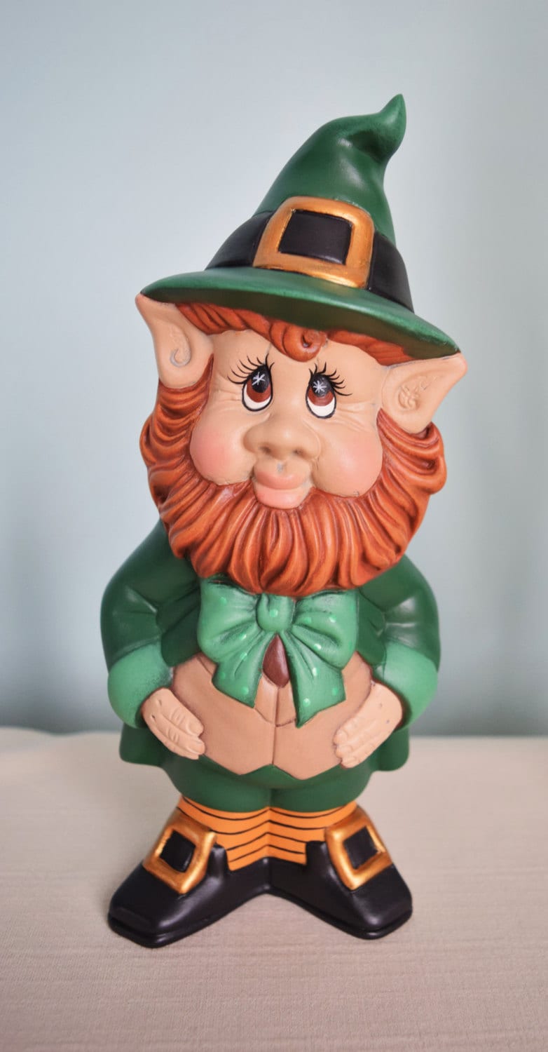 Leprechaun - Garden Decor - Saint Patrick's Day - Ceramic - Home Decor - Whimsical - Irish - Family Heirloom - Fairy Tale - Ireland