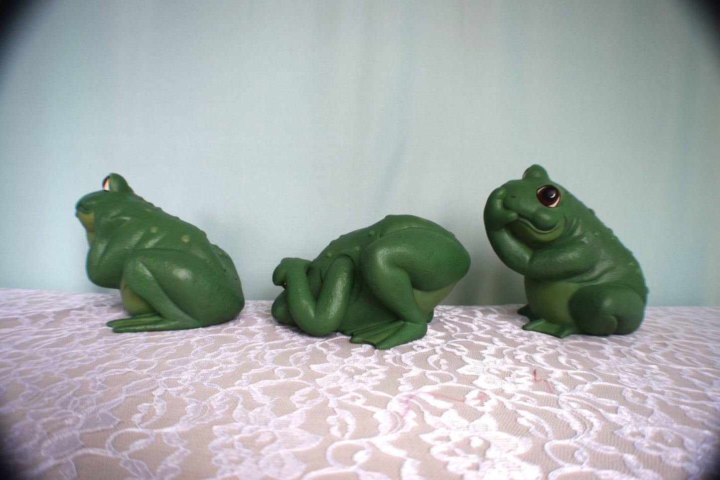 Hear No Evil Frog - Garden Frog - Ceramic Frog - Yard Art - Patio Decor - Garden Decor - Gardening Frog - Outdoor Frog - Cute Frog