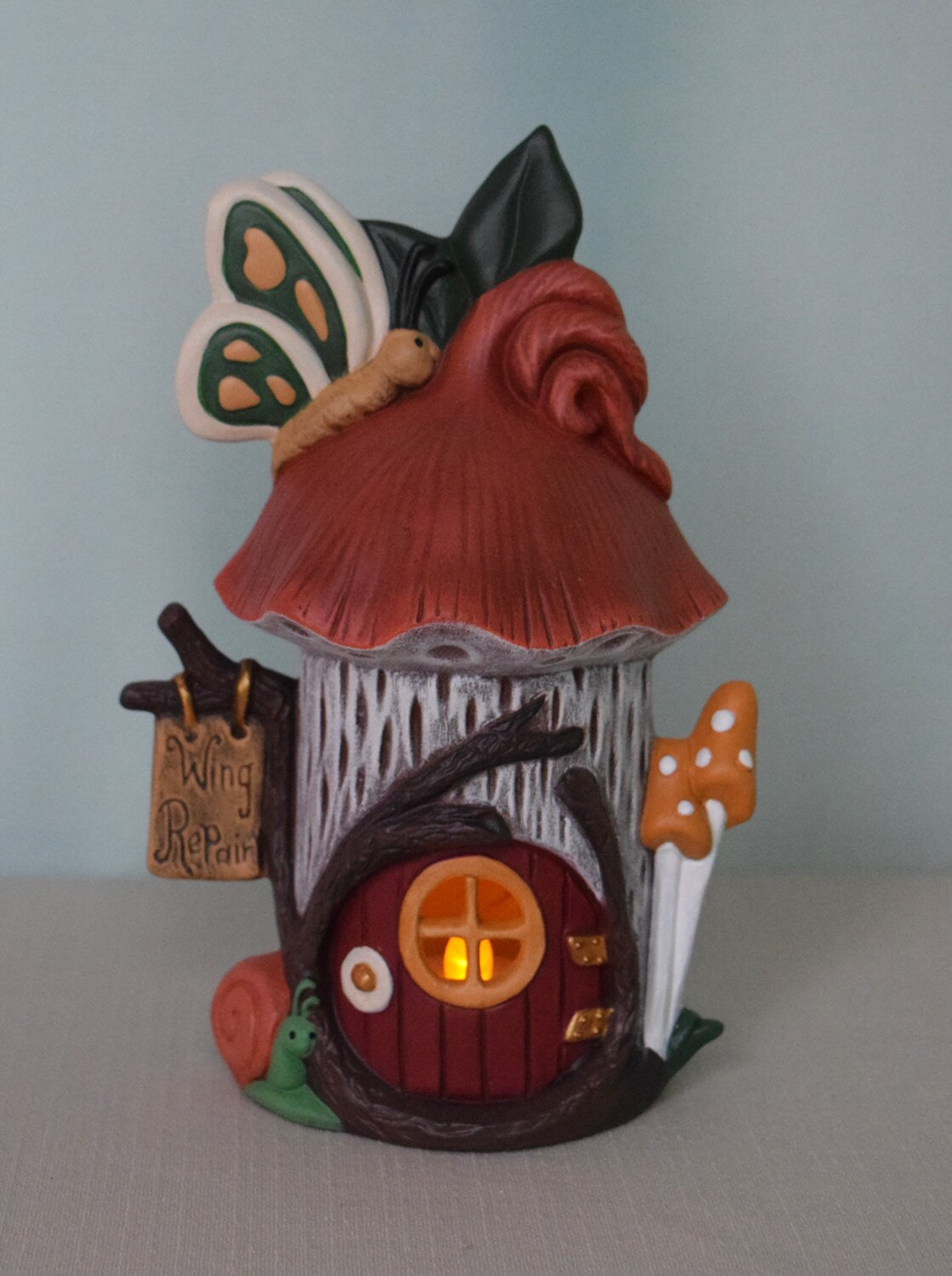 Ceramic Bisque - Butterfly Fairy house - Unfinished ceramics - DIY painting project