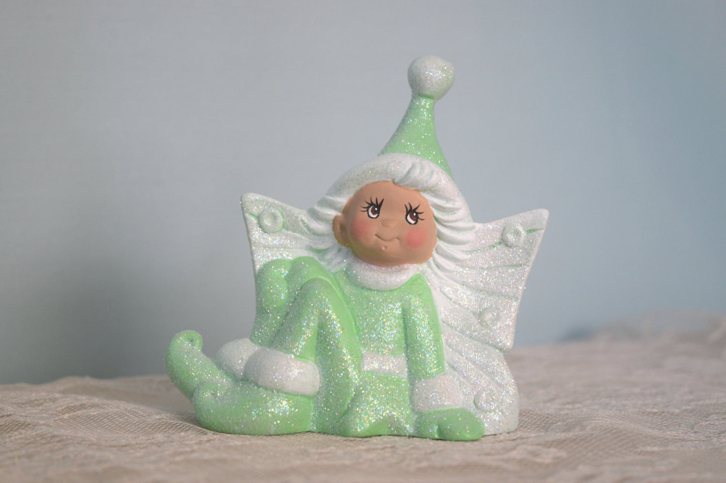 Ceramic Fairy | Winter Style | Fairy Dust Sparkles